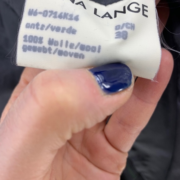 Rena Lange Grey Pin Striped Blazer 8 Read - Picture 4 of 8